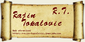Rajin Topalović vizit kartica